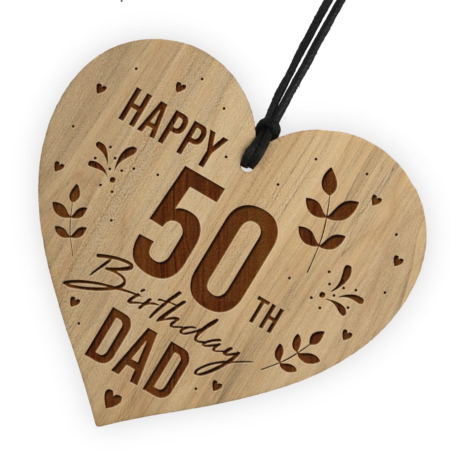 Dad Birthday Gifts Engraved Heart 30th 40th 50th 60th Birthday