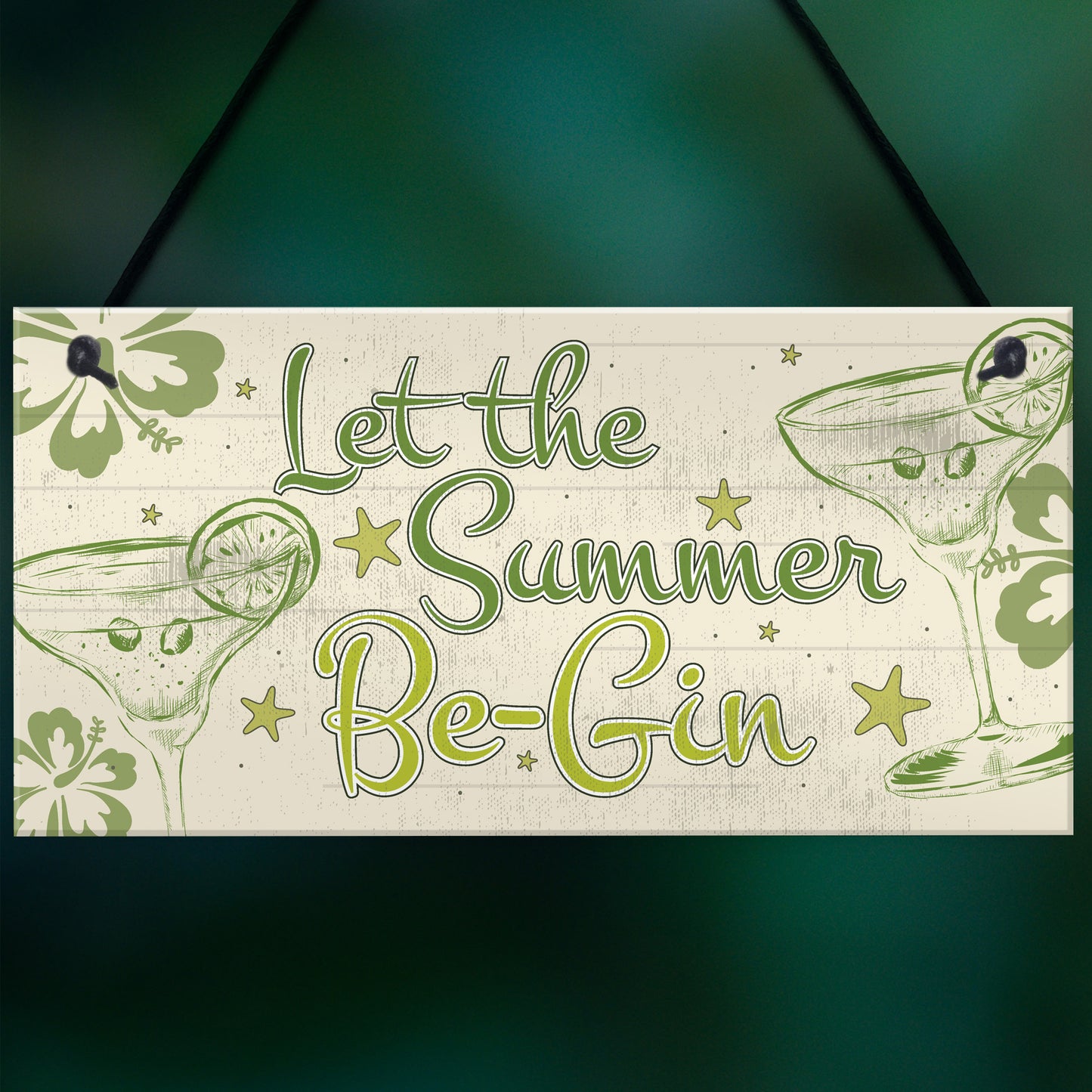 Funny Gin Sign Shabby Chic Home Bar Kitchen Alcohol Plaque
