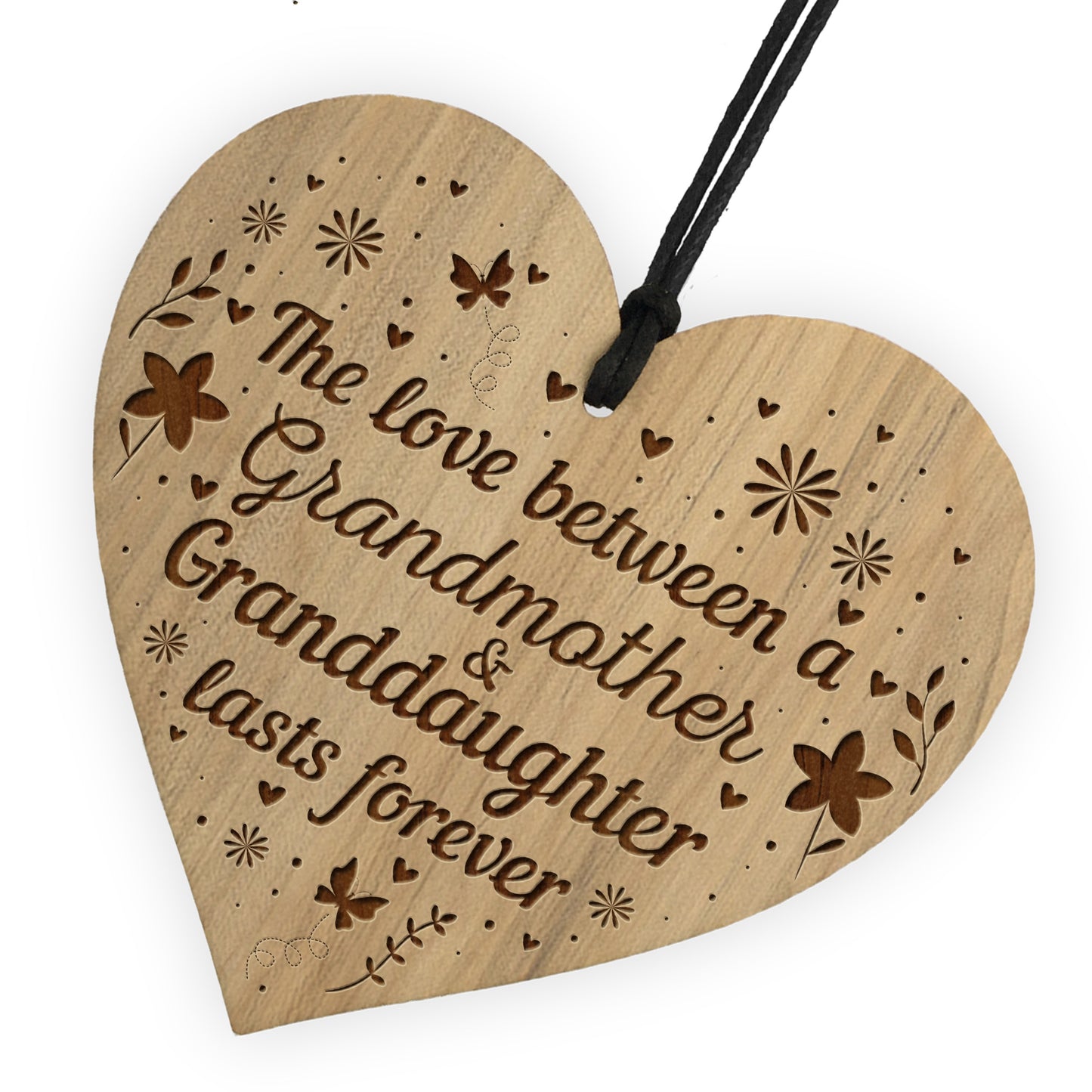Grandmother Granddaughter Gifts Engraved Heart Birthday Xmas