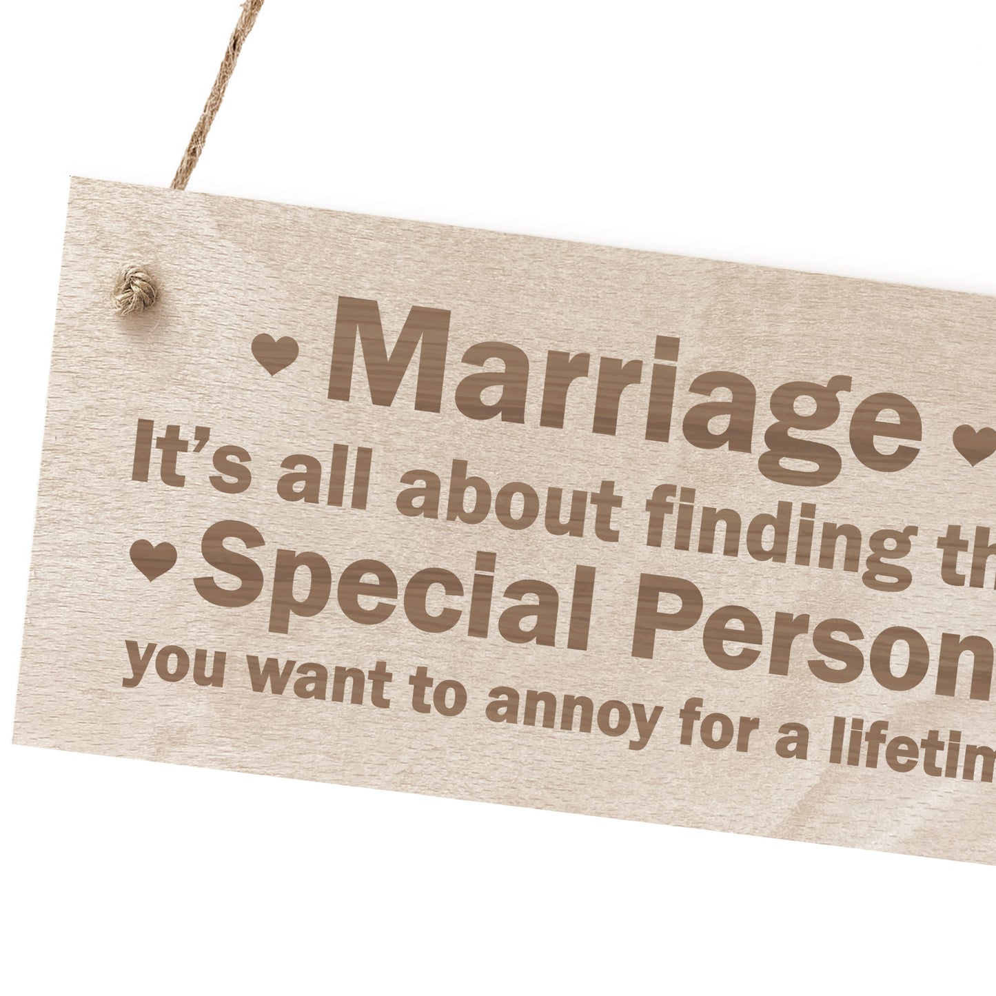 Funny Marriage Plaque Novelty Wedding Anniverary Sign Gift