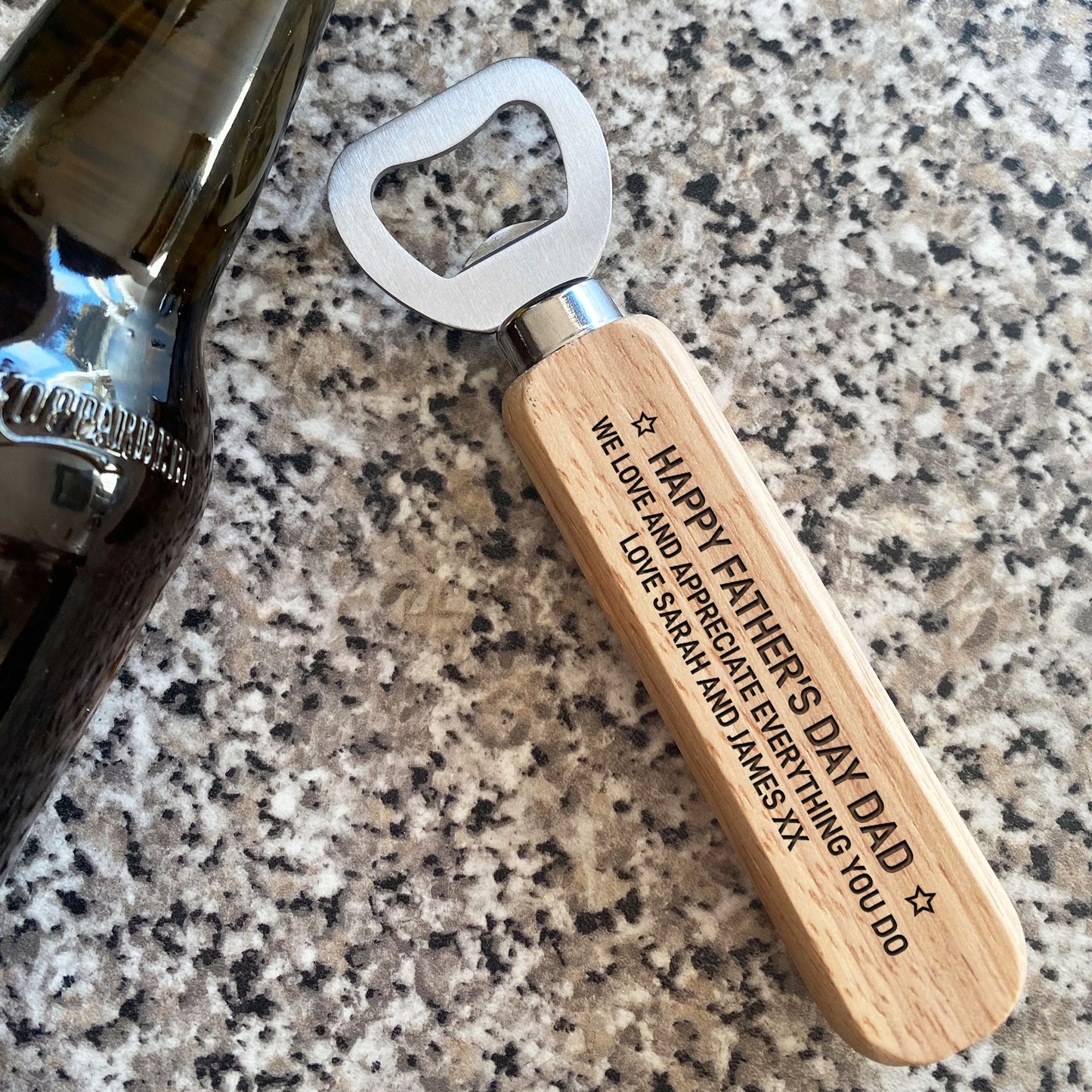 Personalised Happy Fathers Day Gift For Dad Engraved Opener