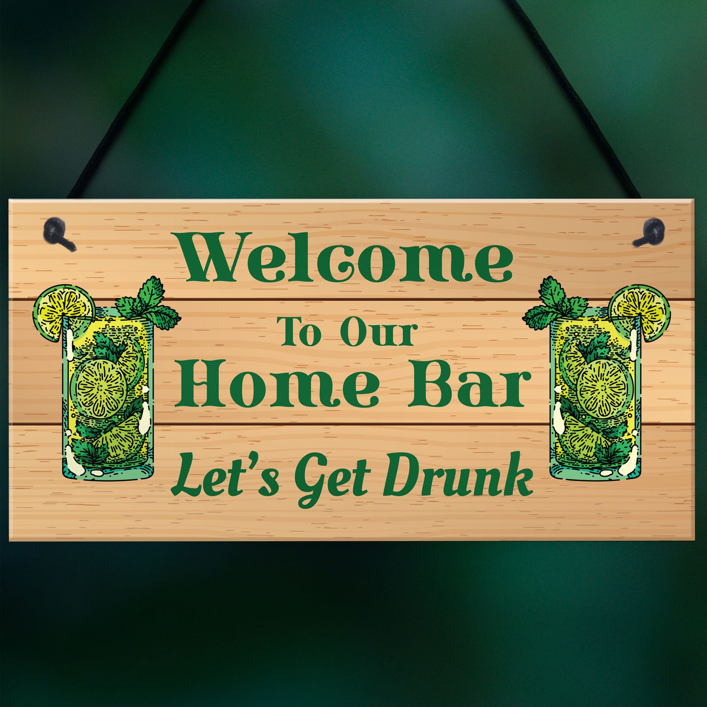 Shabby Home Bar Sign For Garden Summerhouse Shed Hanging Sign
