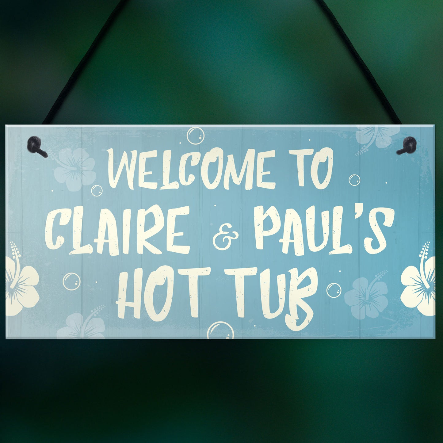 PERSONALISED Garden Hot Tub Sign Welcome Sign Summerhouse