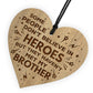 Brother Gifts From Sister Engraved Heart BROTHER Birthday Xmas