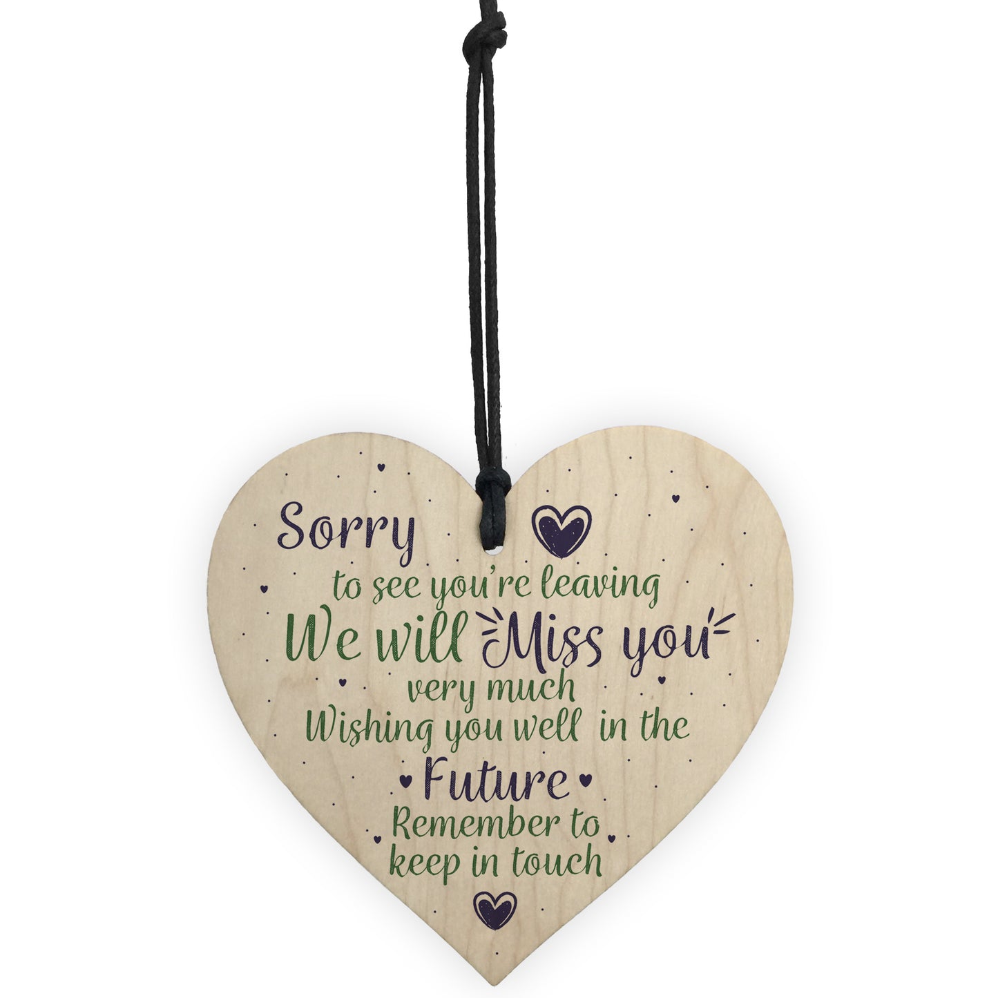 Handmade Wooden Heart Plaque Gifts For Colleague Co Worker Gift