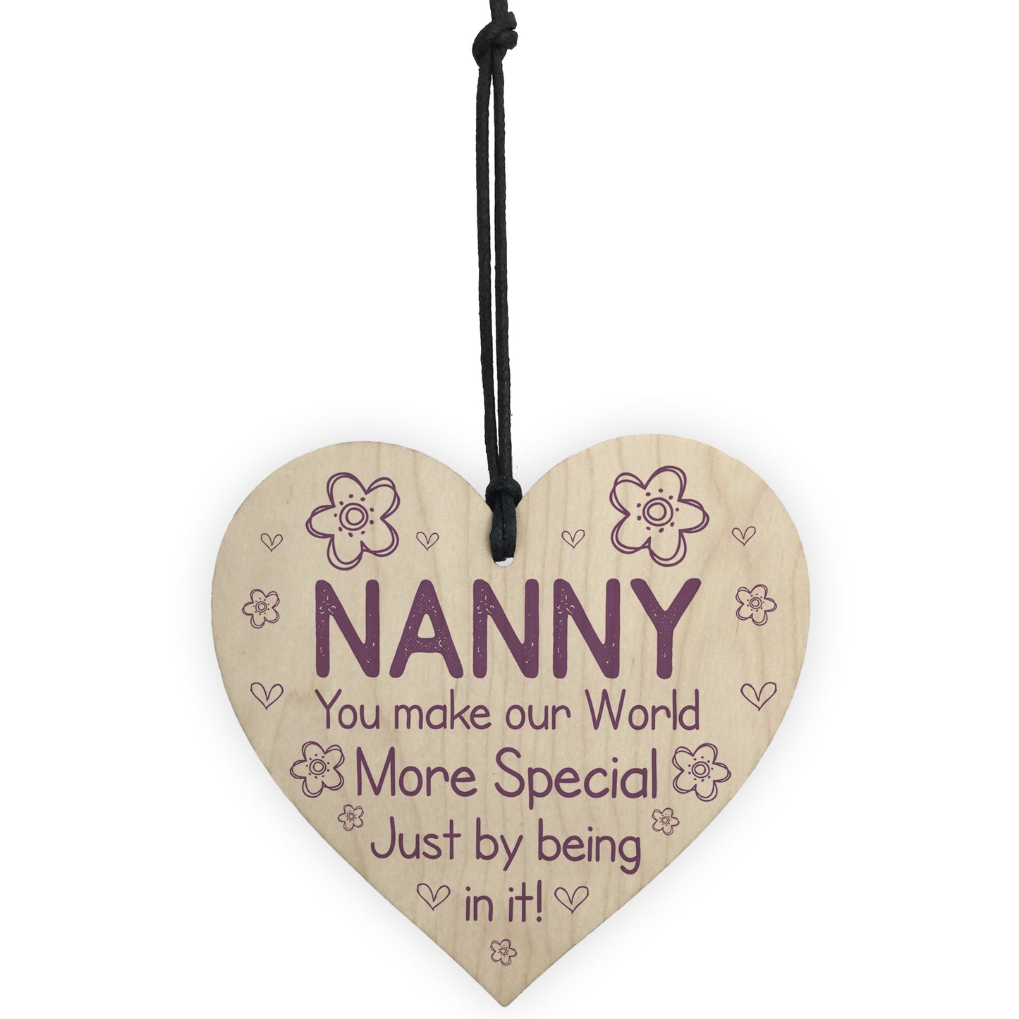 Mothers Day Gift For Nanny Wooden Heart Sign Nanny Birthday Gift