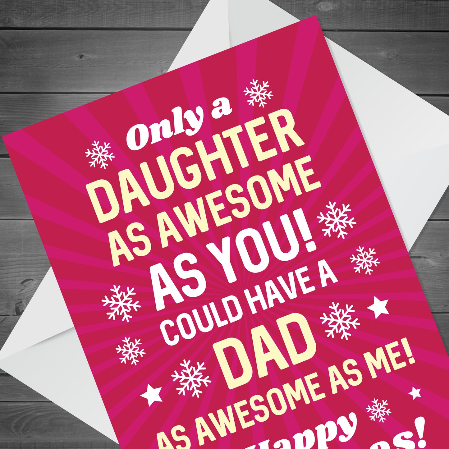 Funny Christmas Card For Daughter From Dad Novelty Christmas