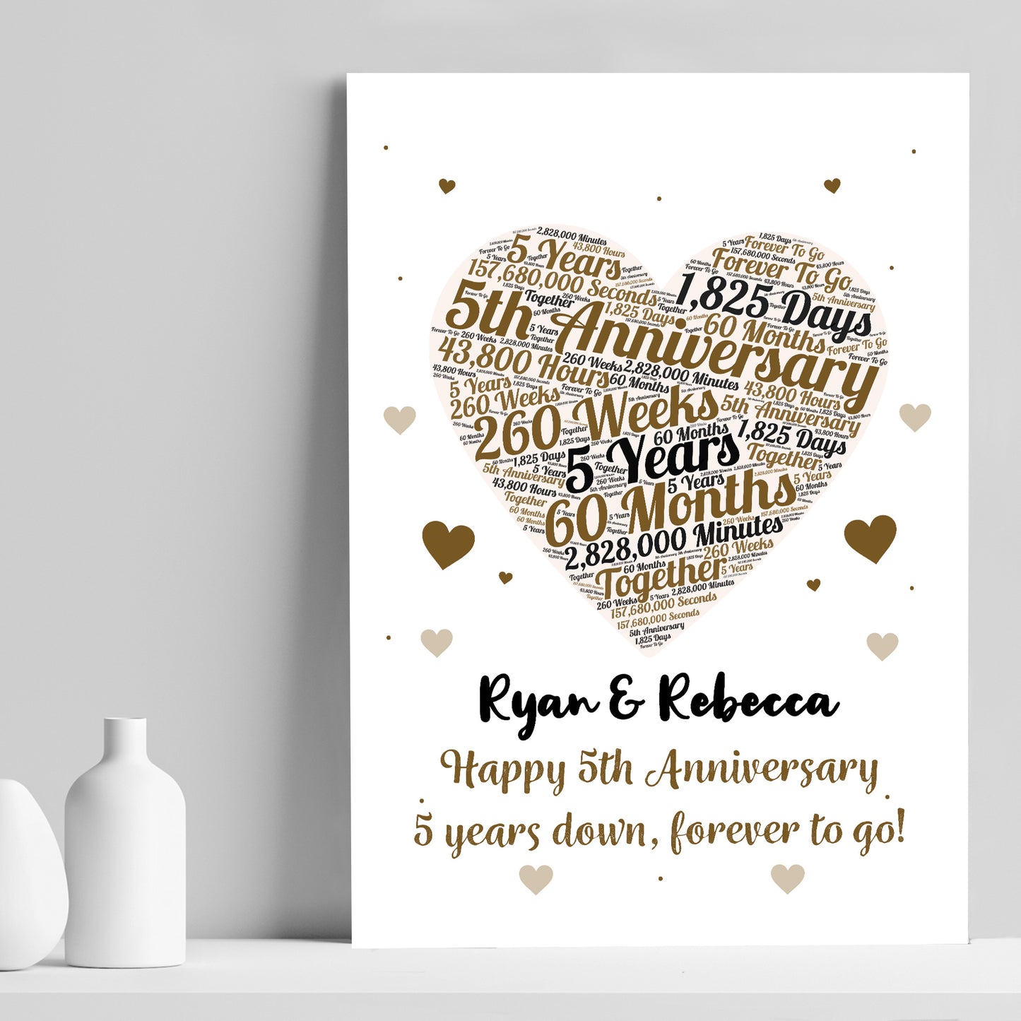 5th Anniversary Gift Wedding Anniversary Gift For Wife Husband