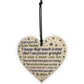 Daddy's Girl Hanging Wooden Heart FATHERS DAY Gift For Him