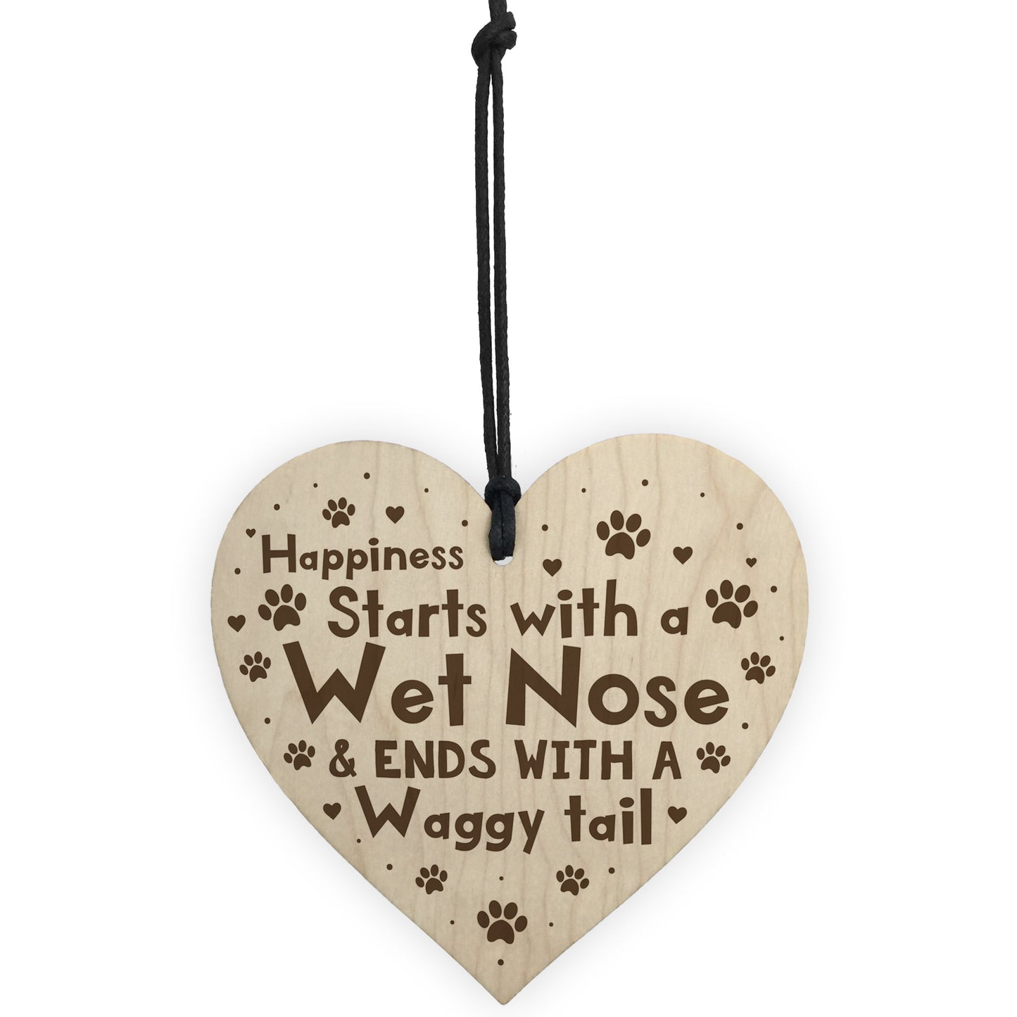 Christmas Card And Wood Heart From The Dog Yorkshire Terriror