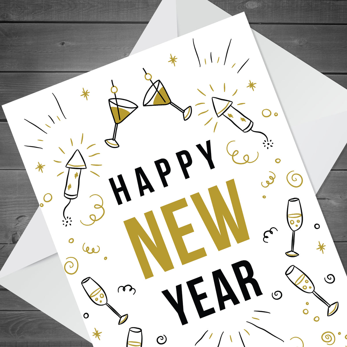 Happy New Year Greetings Card New Year Card For Him Her Special