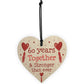 60th Anniversary Gift Wood Heart Perfect Gift For Husband Wife