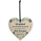 Novelty Gift For Grandad Dad Fathers Day Birthday Wood Heart