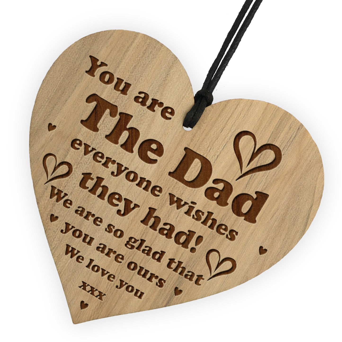 Dad Gift For Fathers Day Birthday Engraved Heart Gift For Him