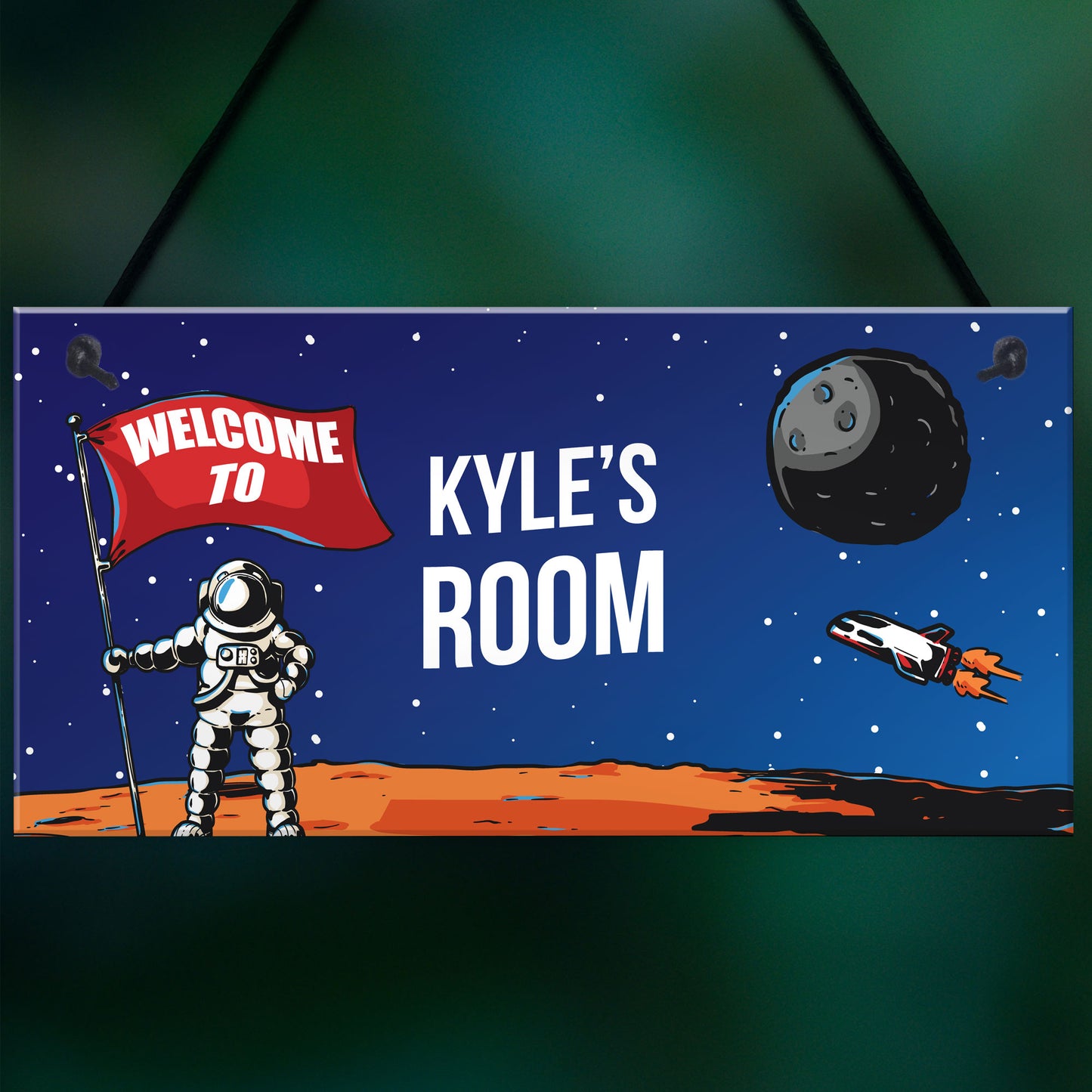 Personalised Space Room Kids Bedroom Signs Child Birthday Gift