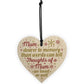 Mum Memorial Christmas Tree Bauble Grave Wooden Hanging Heart