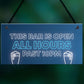 Neon Effect Bar Sign OPEN ALL HOURS Funny Home Bar Sign