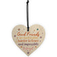 Best Friend Sign Friendship Plaque Handmade Wood Heart Thank You