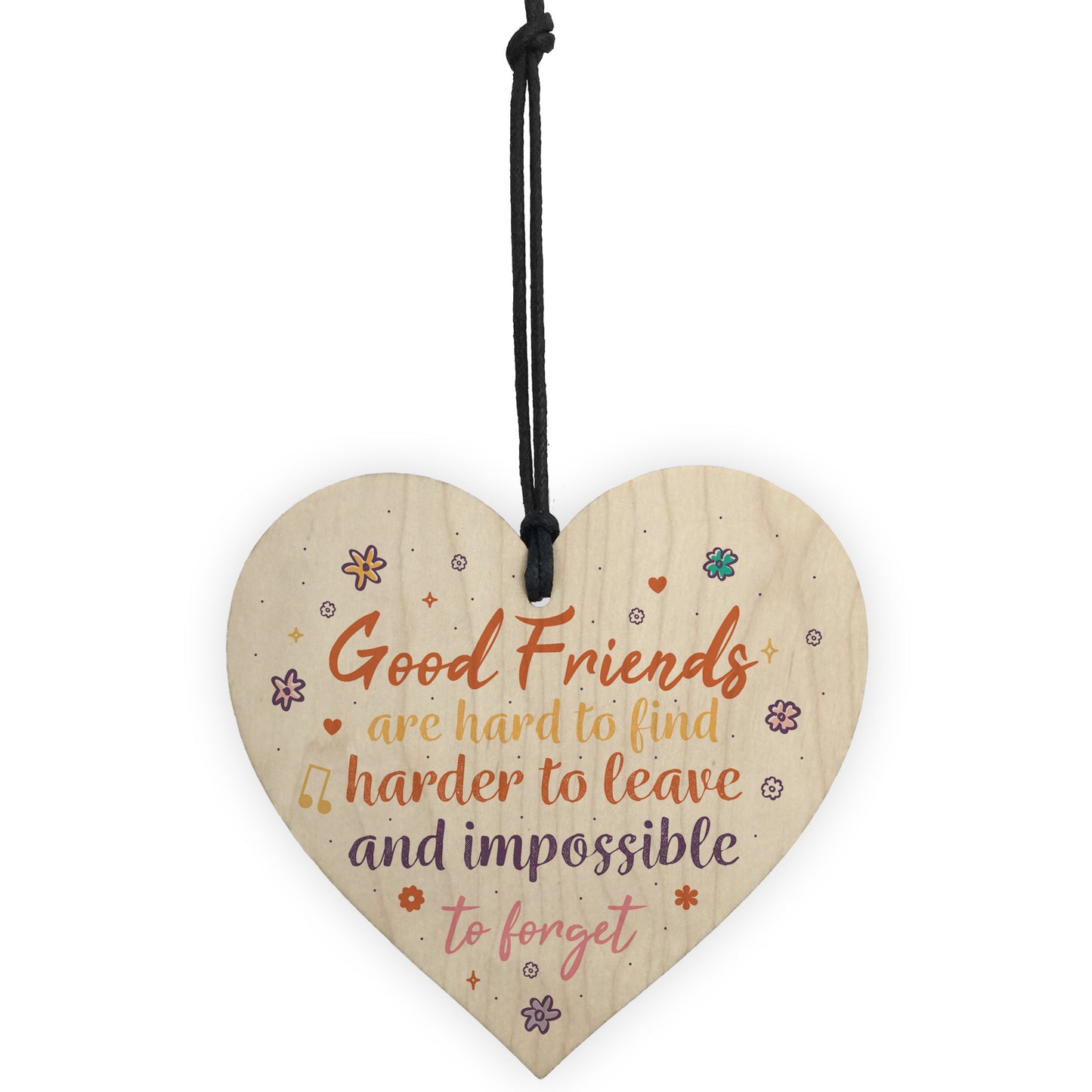 Best Friend Sign Friendship Plaque Handmade Wood Heart Thank You
