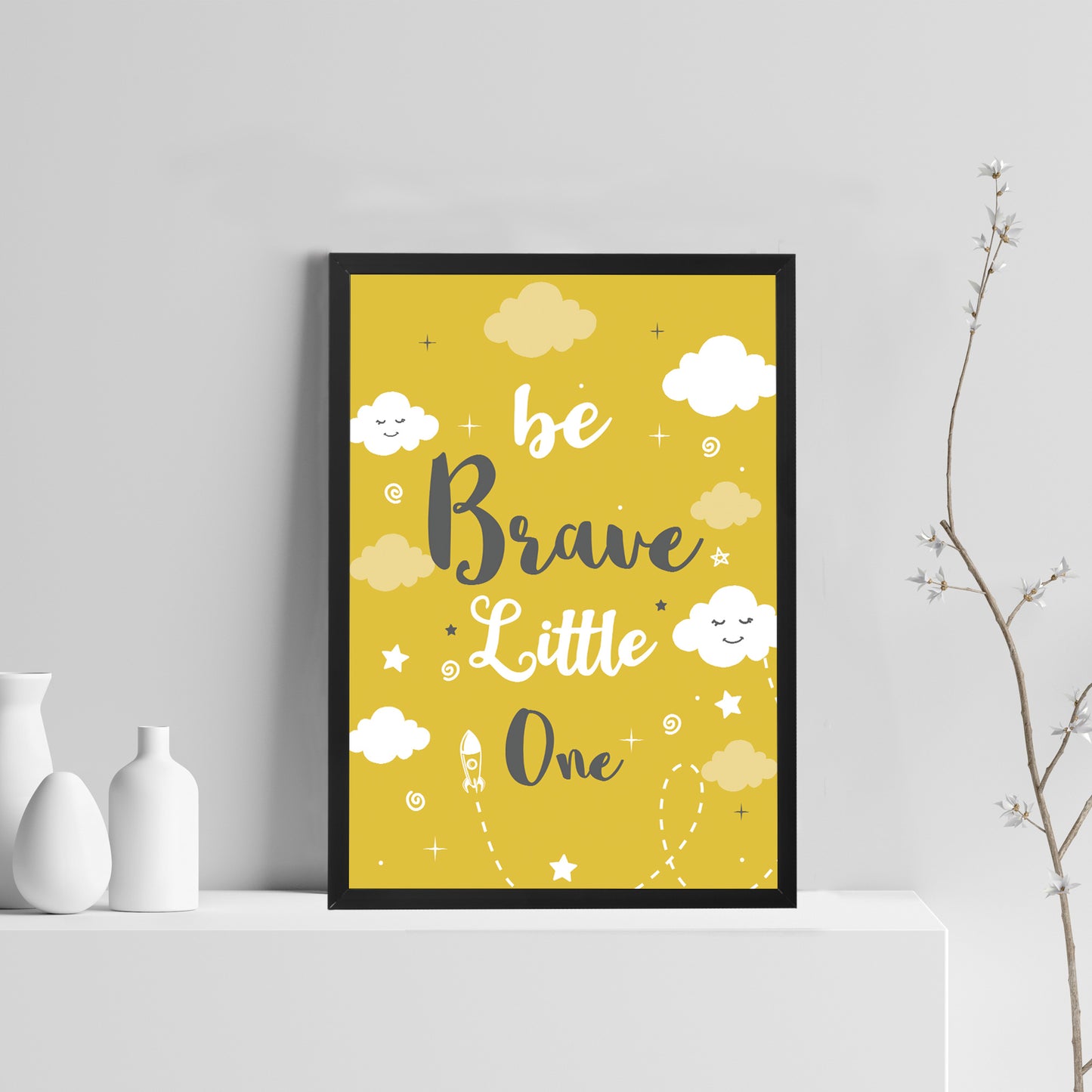 Yellow Nursery Prints Baby Room Wall Art Decor Kids Bedroom Gift