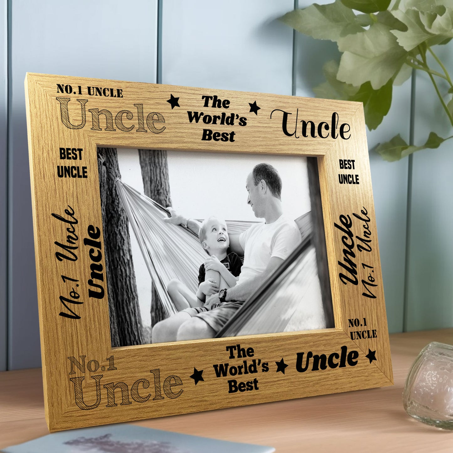 UNCLE PHOTO FRAME For Best Uncle Fathers Day Birthday Gift