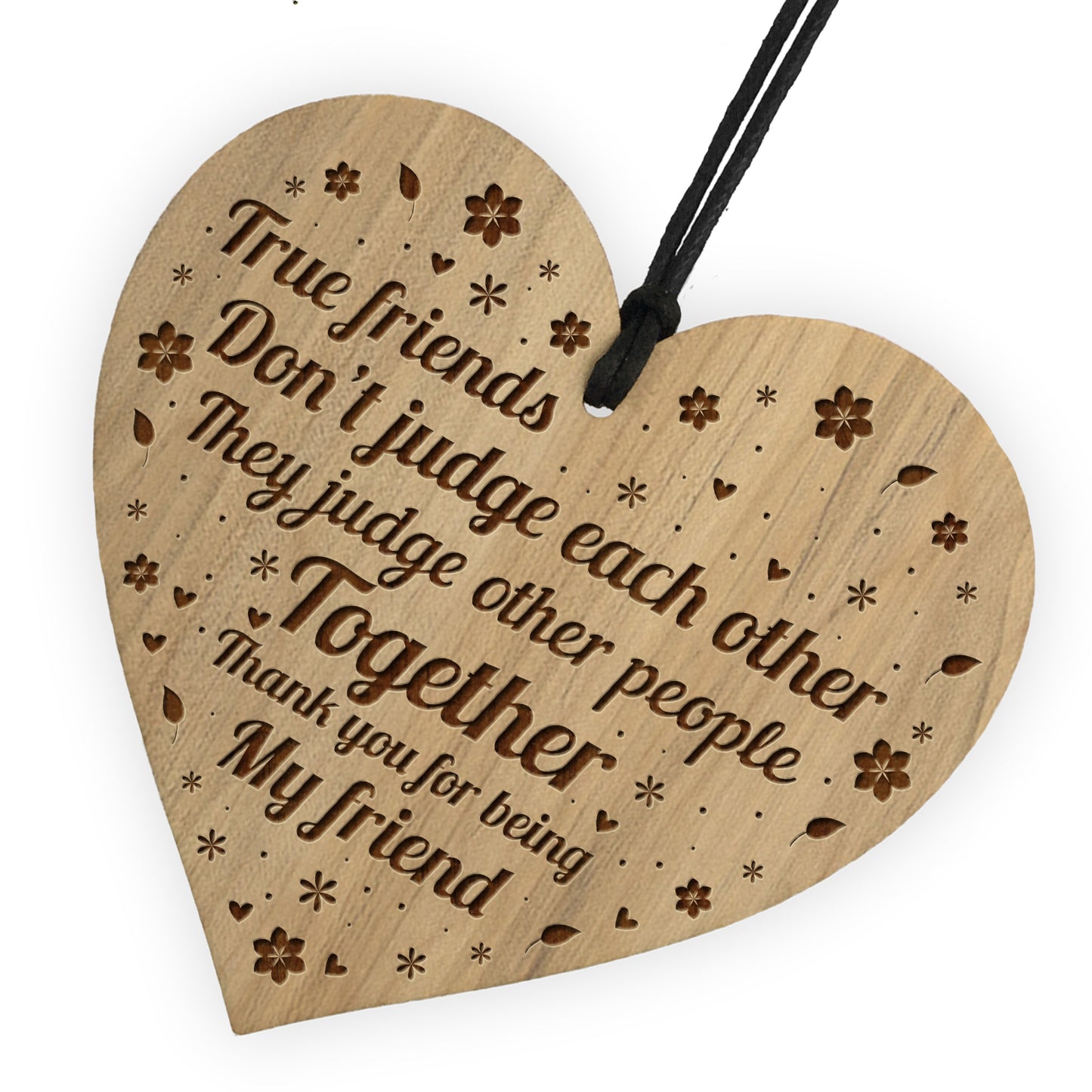 Funny True Friend Gift Engraved Heart Friendship Gift For Women
