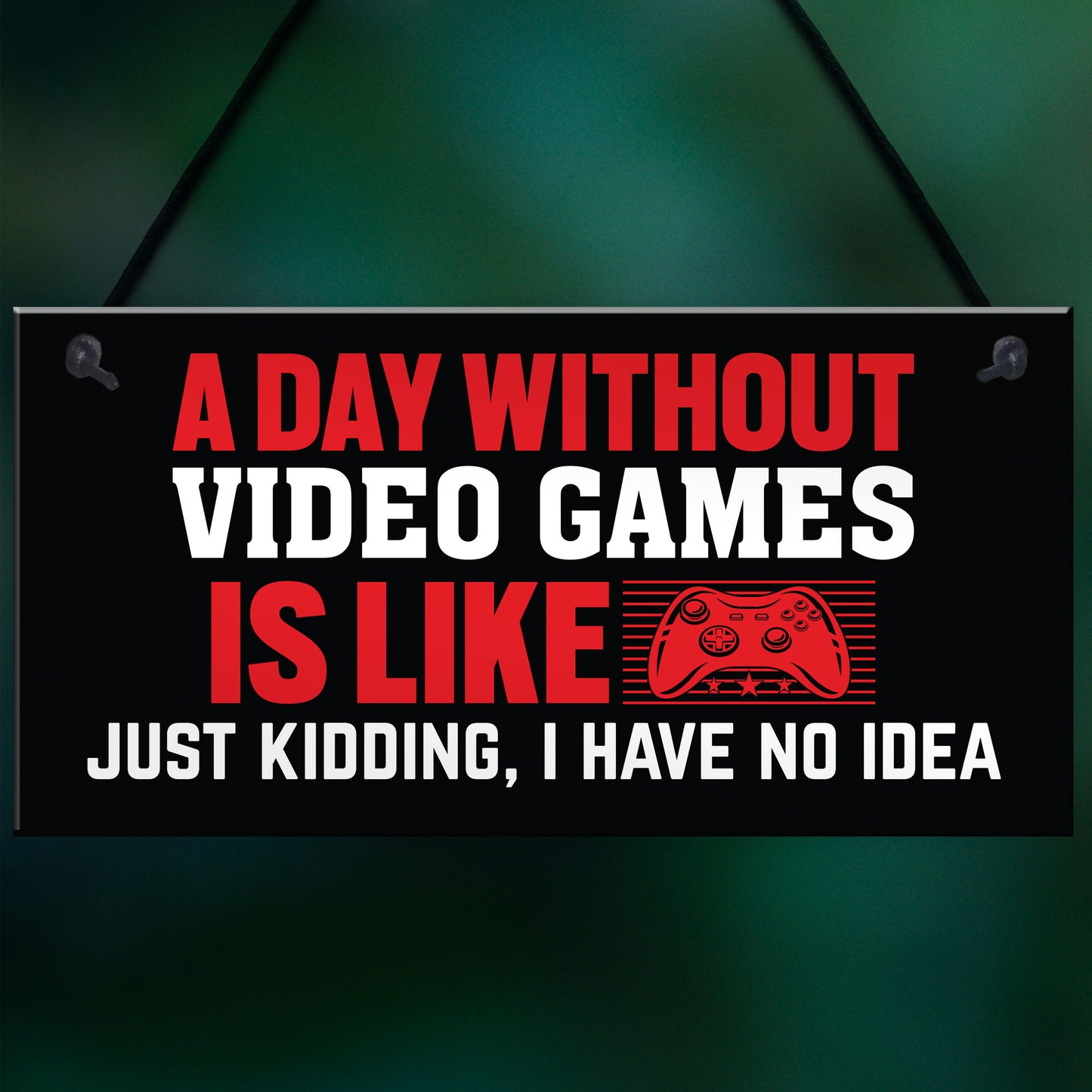 Gaming Sign For Boys Bedroom Funny Gamer Gift Hanging Sign