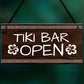 Tiki Bar Open Sign For Home Bar Man Cave Novelty Garden Decor