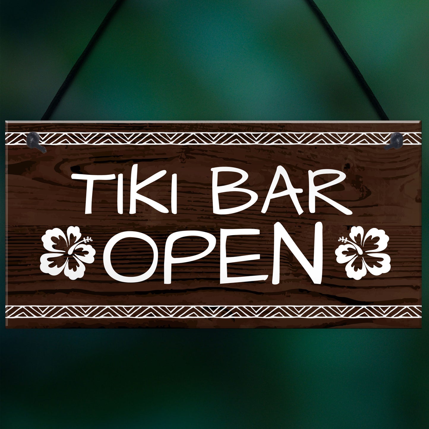 Tiki Bar Open Sign For Home Bar Man Cave Novelty Garden Decor