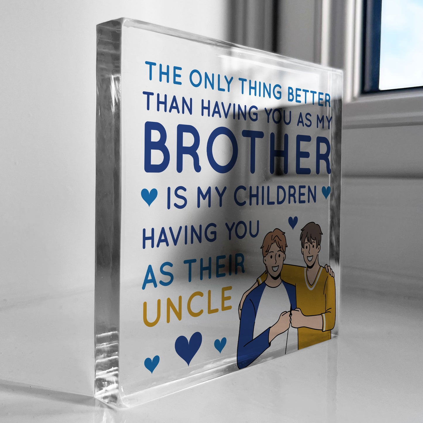 Brother And Uncle Gifts Acrylic Plaque Gifts For Him Brother