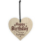 Funny Happy Birthday Wood Heart For Dog Cat Lover Pet Theme Him