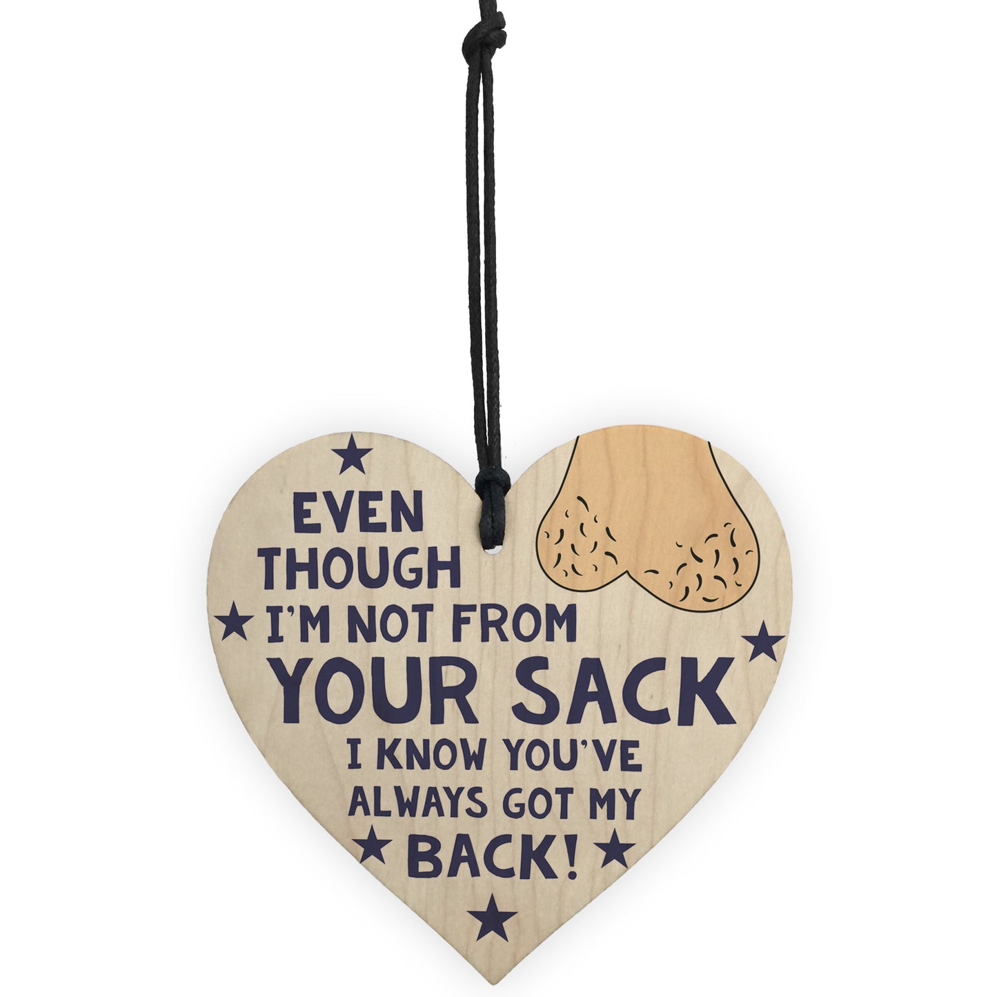 Stepdad Christmas Birthday Gift Wood Heart Humor Funny Gift