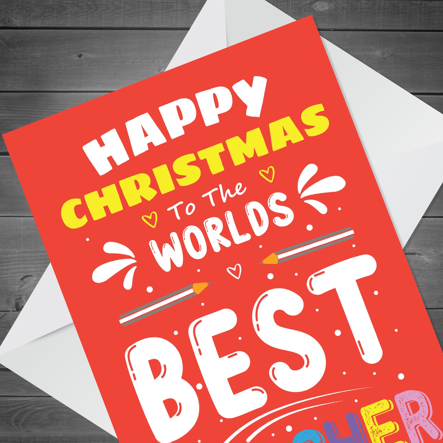 Christmas Card For Worlds Best Teacher Christmas Cards For Him