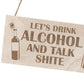 Bar Signs For Home Bar Engraved LETS DRINK Sign Bar Signs