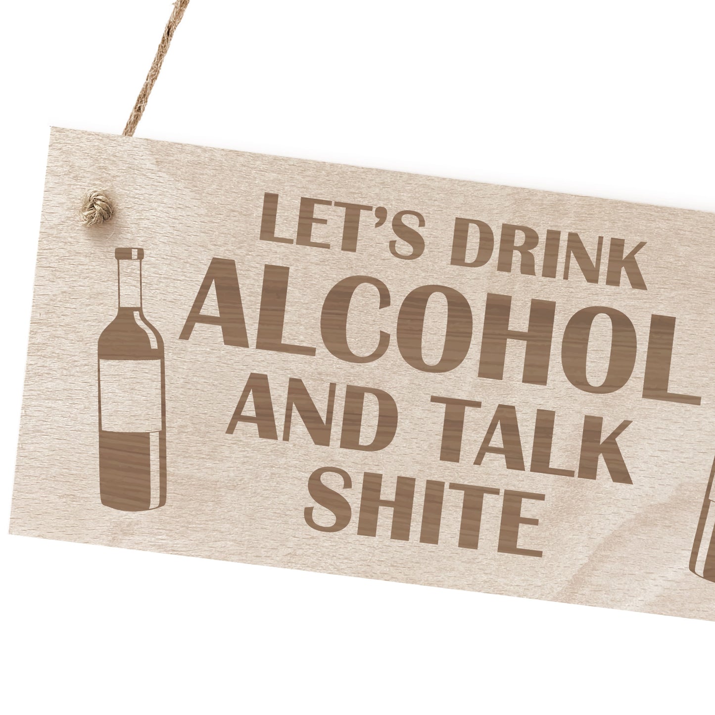Bar Signs For Home Bar Engraved LETS DRINK Sign Bar Signs