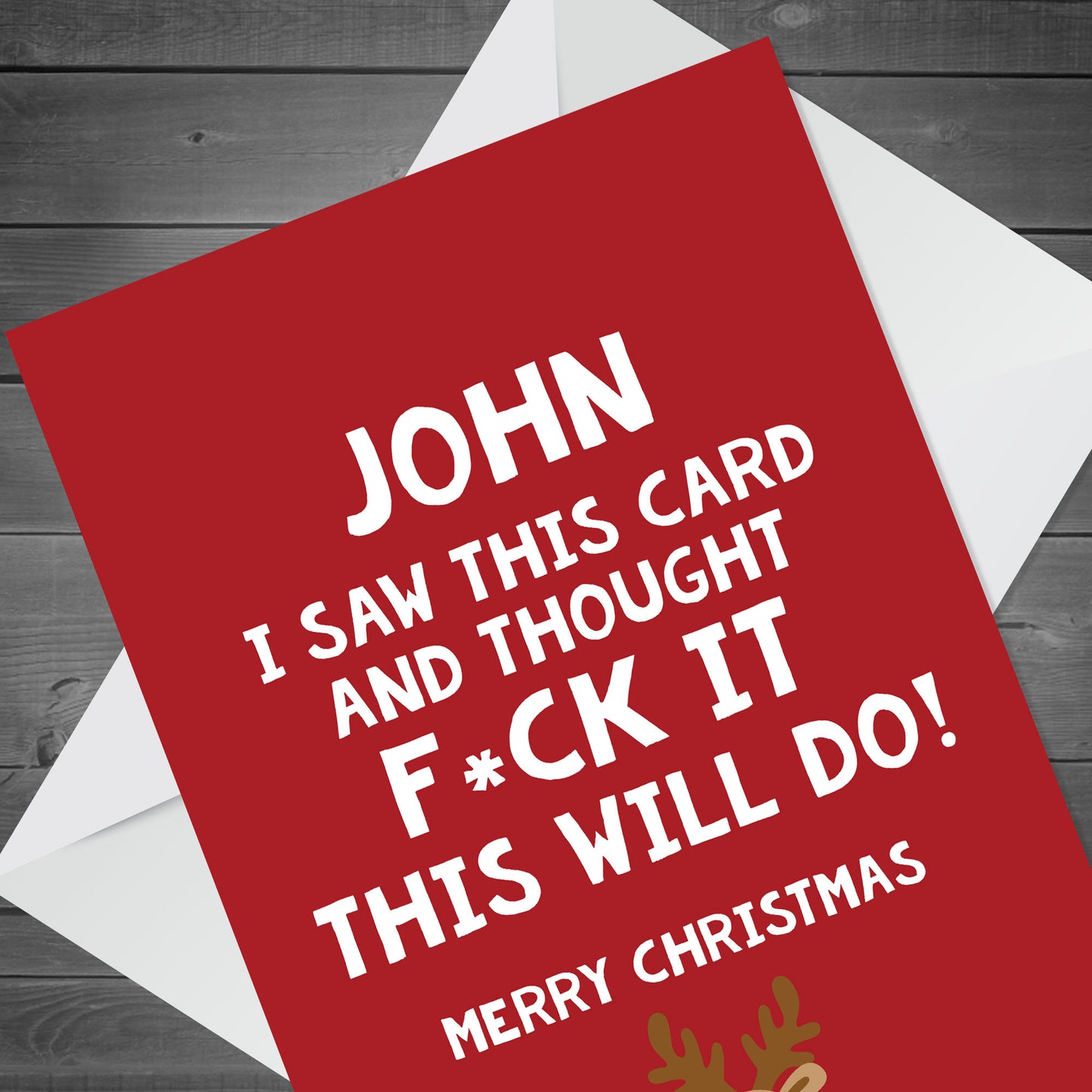 FUNNY RUDE Christmas Card For Boyfriend Husband Brother Uncle
