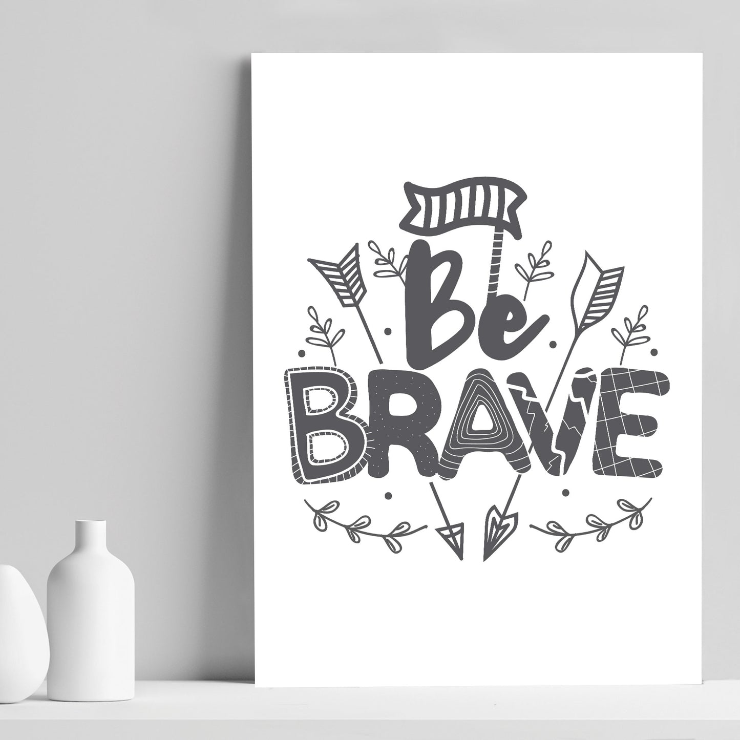 Nursery Wall Prints Grey Bedroom Decor Accessories Boy Girl Gift