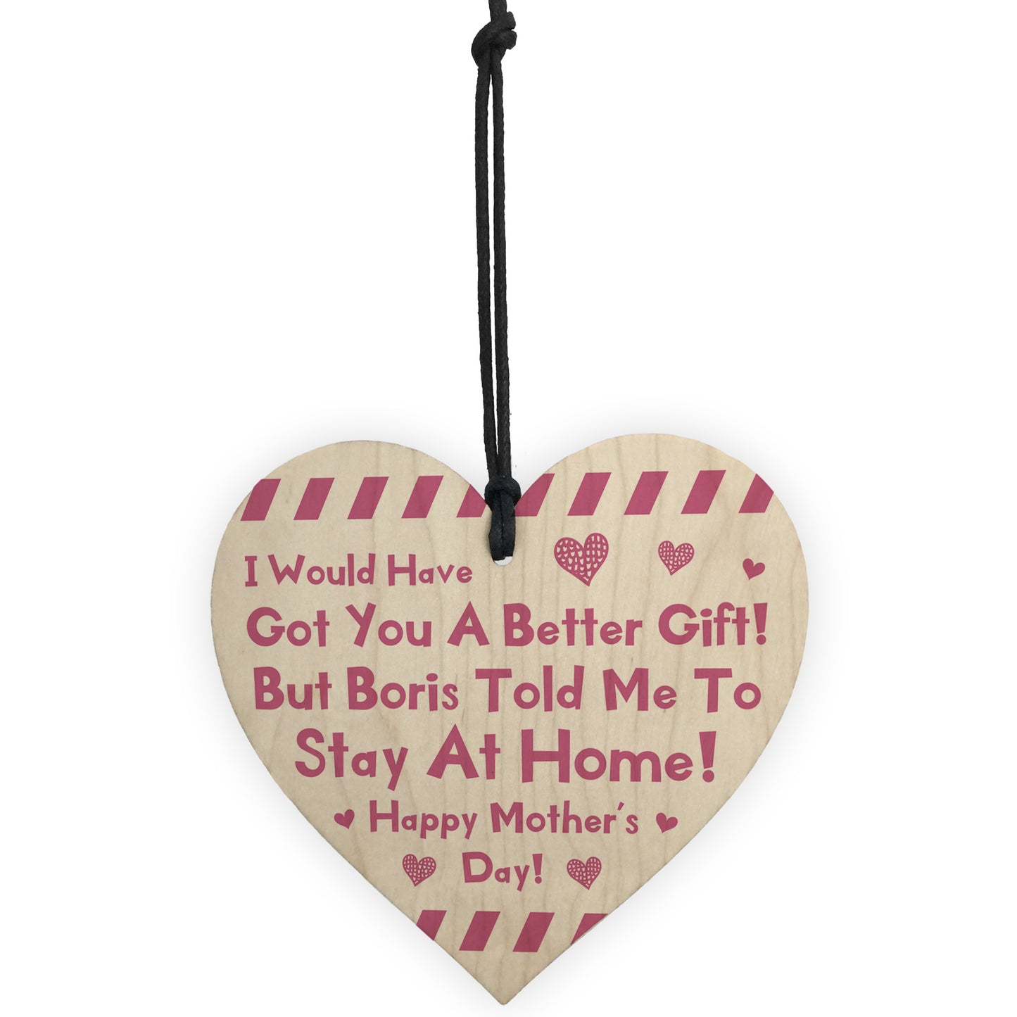 Funny Lockdown Mothers Day Gift For Mum Wood Heart Gifts