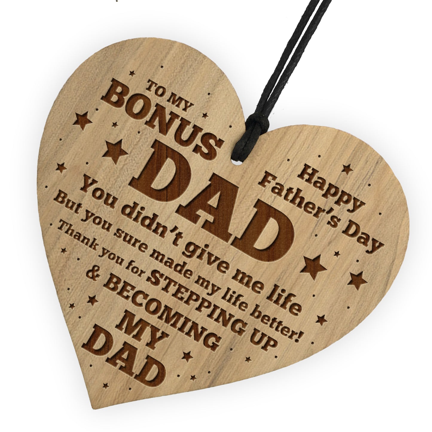 Step Dad Fathers Day Gift Engraved Heart Step Dad Gifts For Him