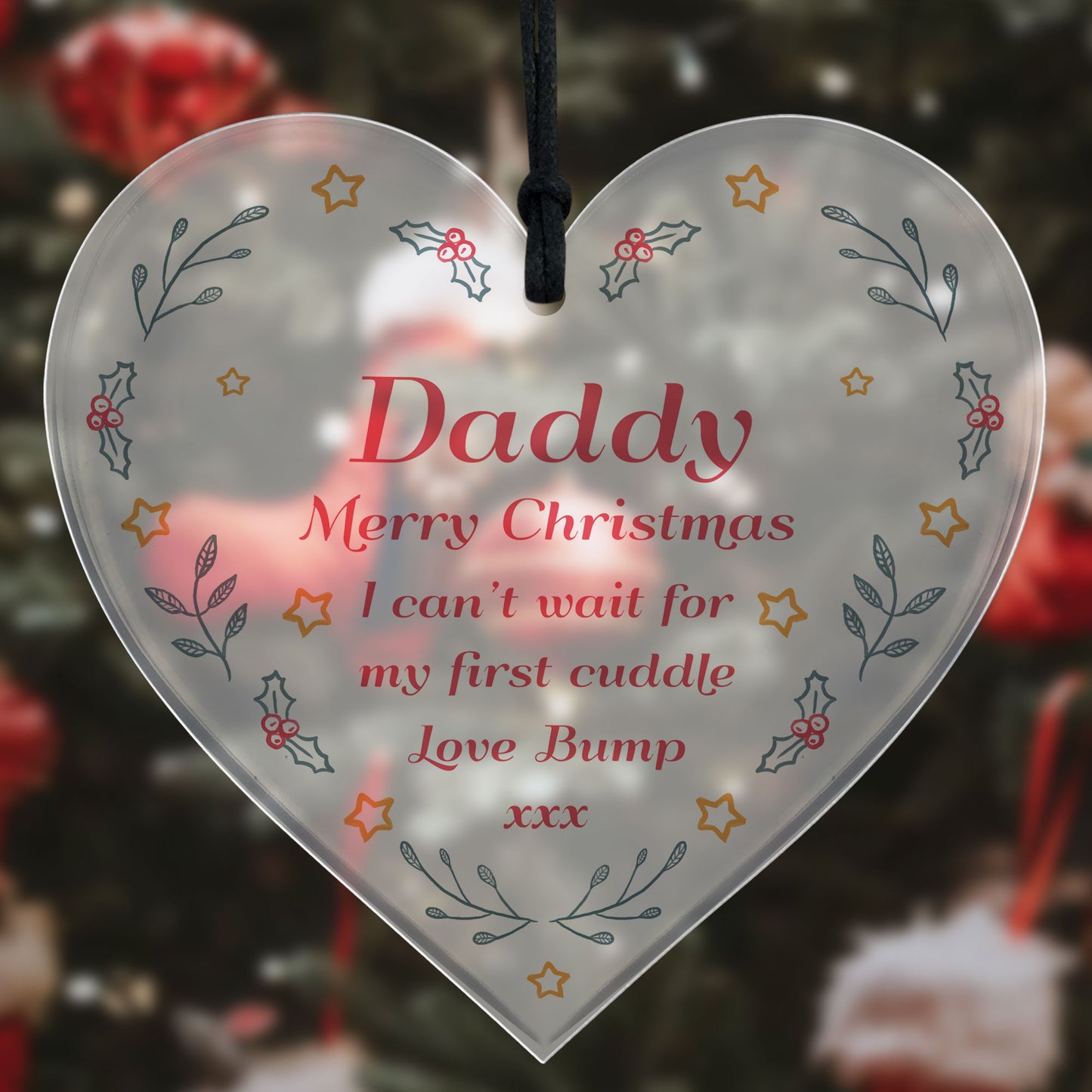 Gift For Daddy This Christmas From Bump Gift Hanging Heart