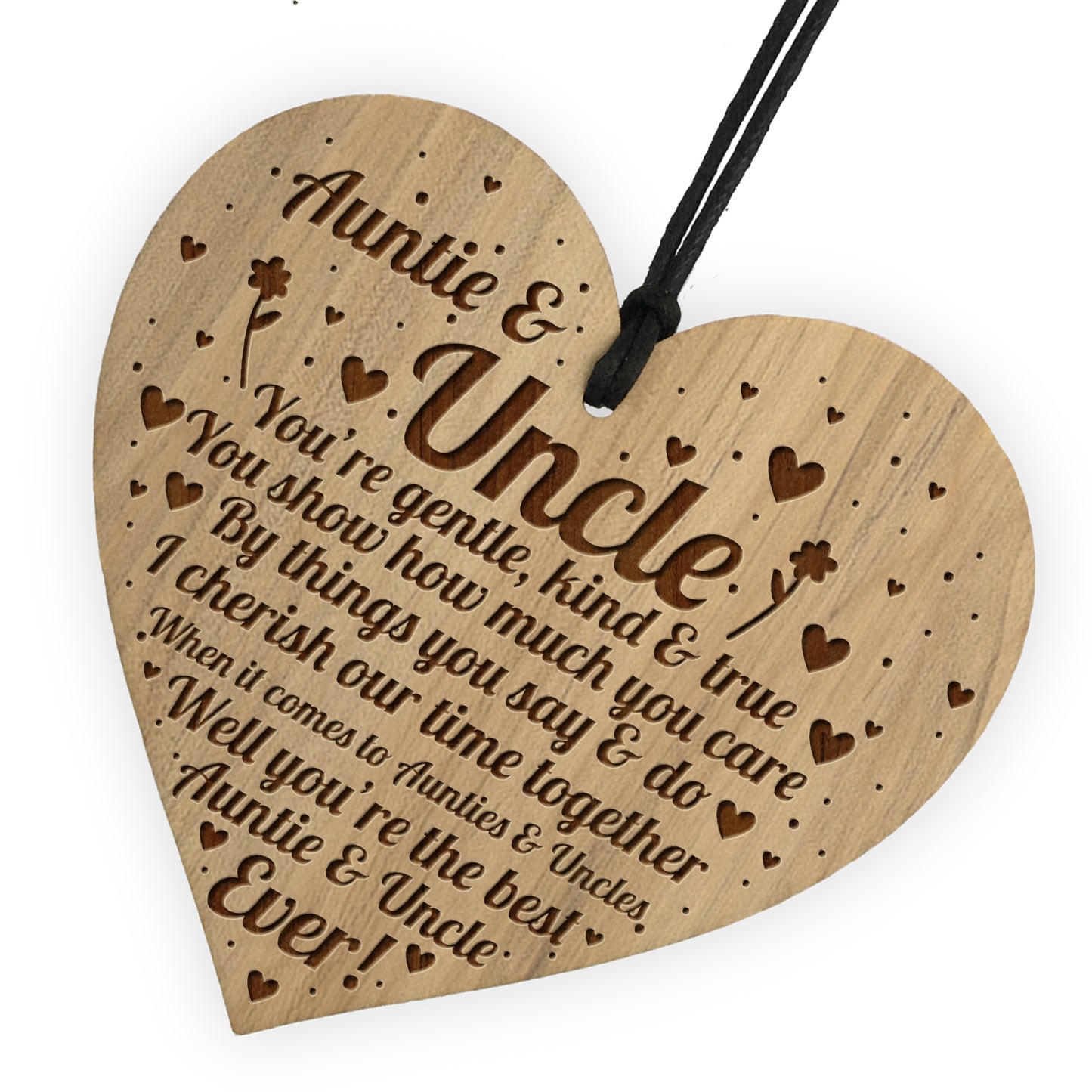Auntie And Uncle Plaque Engraved Heart Auntie Gifts Uncle Gifts