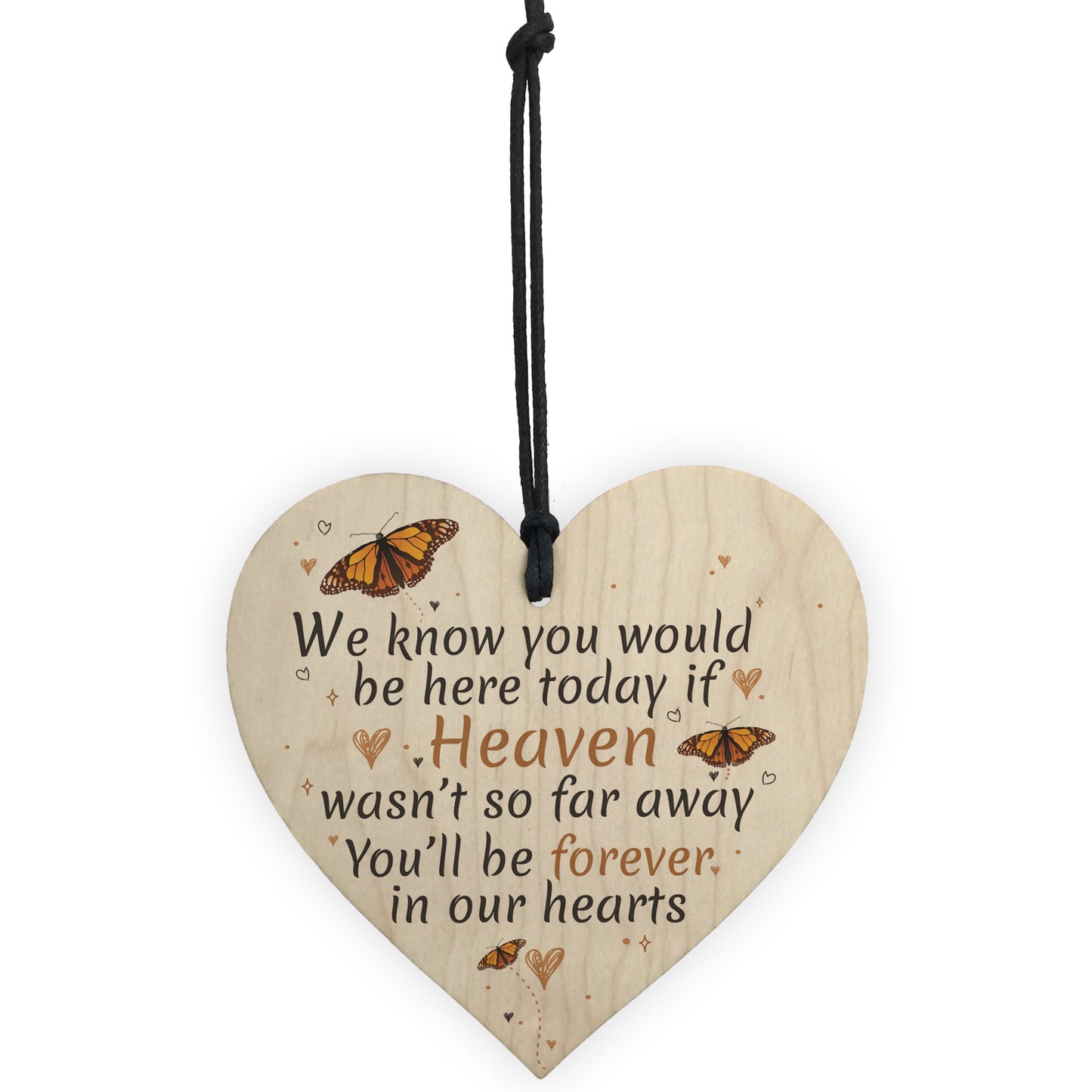 In Our Hearts Hanging Heart Heaven Memorial Mother Dad Nan Gift