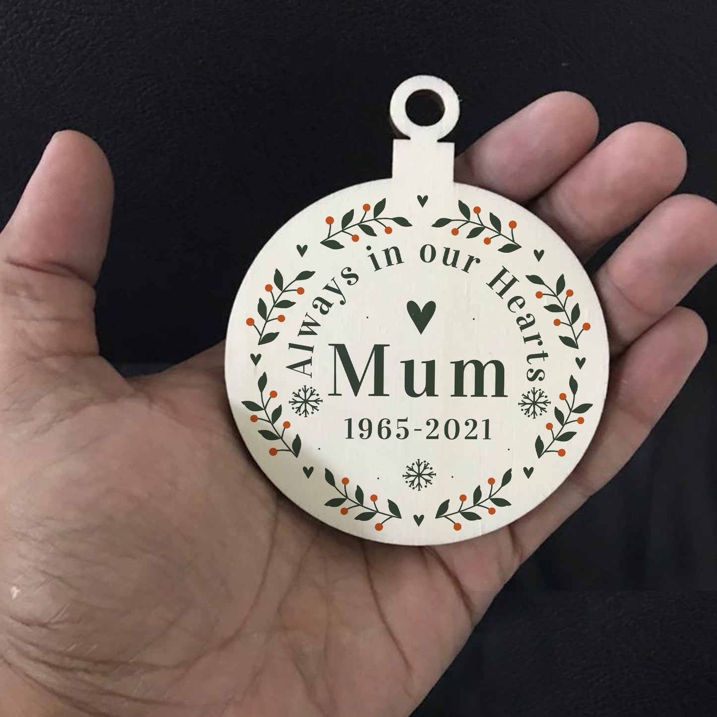 Personalised Rememberance Christmas Bauble Mum Memorial Gift