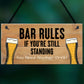 Bar Rules Bar Signs And Plaques Alcohol Funny Quote Shabby Chic