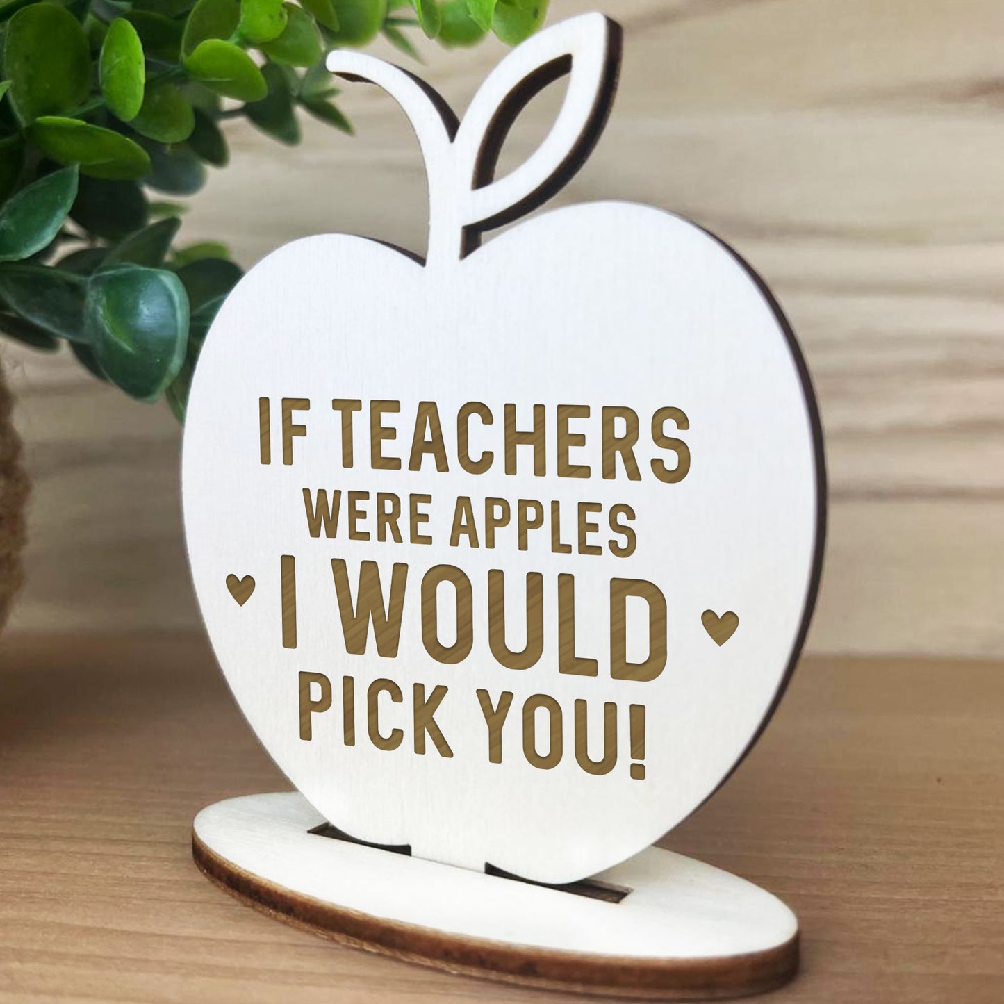TEACHER GIFT Wooden Apple Thank You Gift From Student School