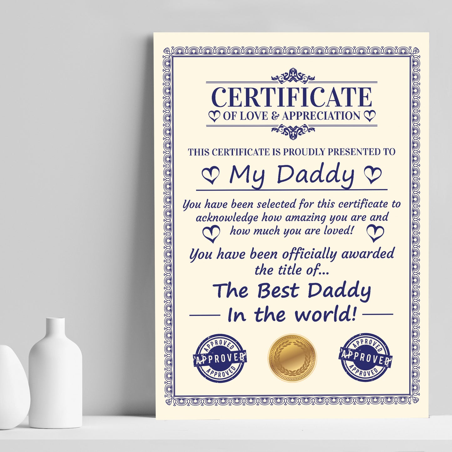 Novelty Gift For Daddy Print Funny Daddy Birthday Gift Thankyou