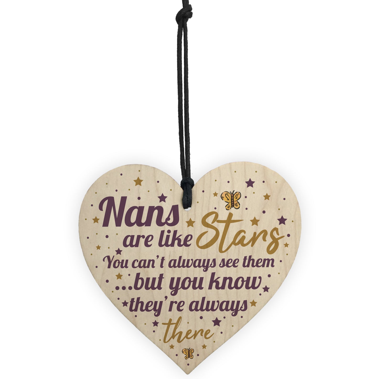 Nan Gift For Christmas Birthday Heart Plaque Keepsake THANK YOU