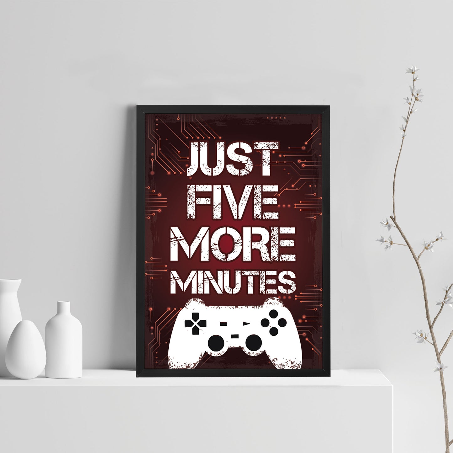 Gaming Gift For Boys Bedroom Wall Art Man Cave Sign Framed Print