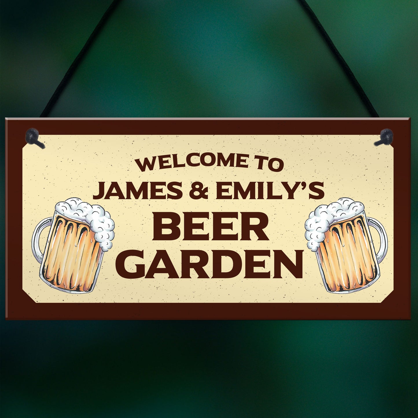 Personalised Sign For Beer Garden Novelty Home Bar Decor Sign