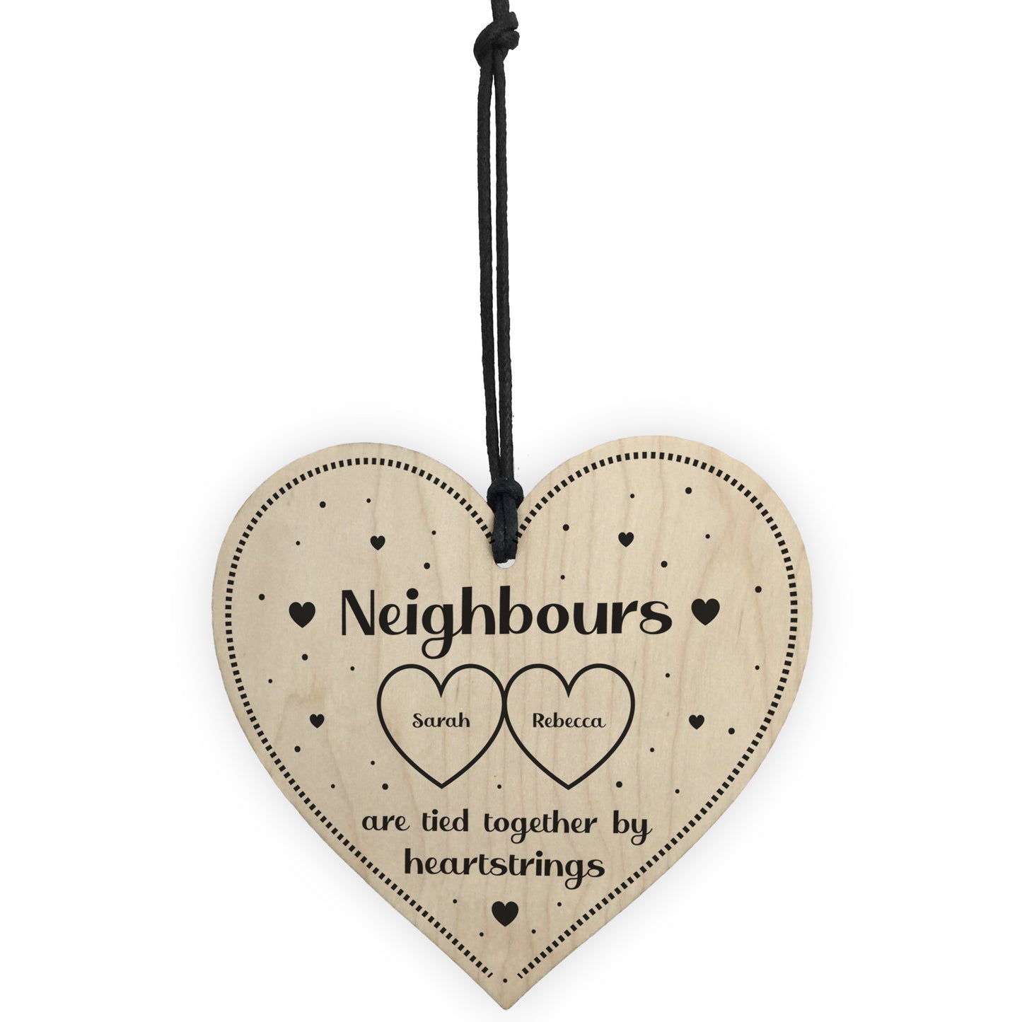 Thankyou Gift For Neighbour Wood Heart Neighbour Birthday Xmas